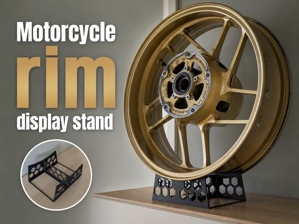 Motorcycle rim display stand - Free 3D Print Model - MakerWorld