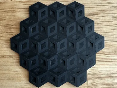Cube Frame Coaster Illusion