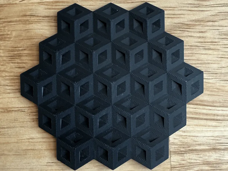 Cube Frame Coaster Illusion