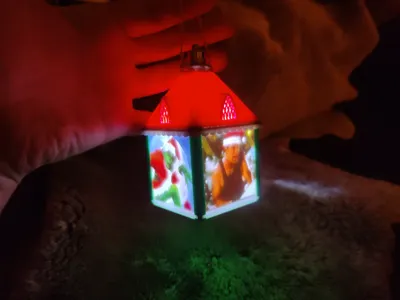 Lithophane christmas light house