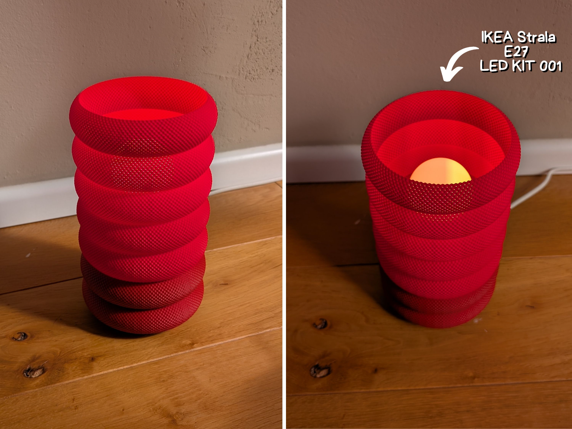 Retro Ringlampe mit Korbstruktur