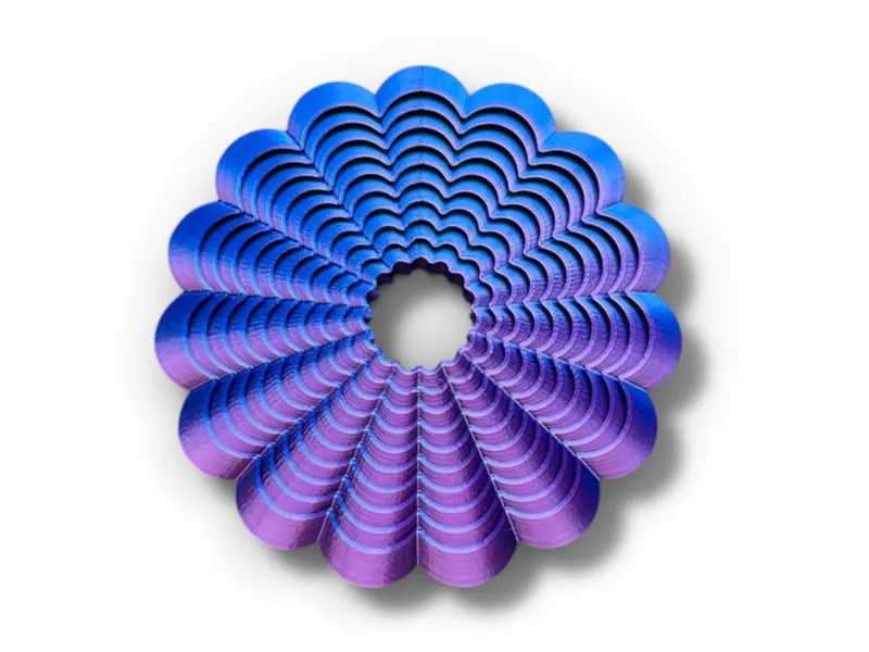 Layered Flower Fidget Toy- Print in place
