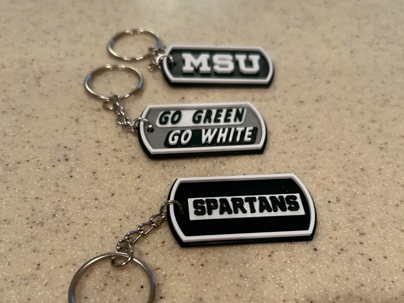 Michigan State University Dog Tag/Keychain