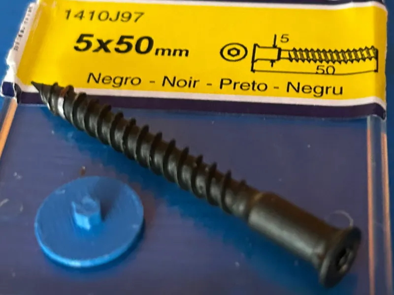 Cubierta simple para tornillo