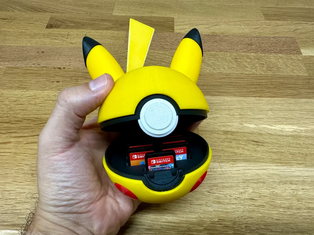 Pokeball Nintendo Switch Cartridge Holder - Free 3D Print Model - MakerWorld Pokeball Nintendo Switch Cartridge Holder - Free 3D Print Model - MakerWorld