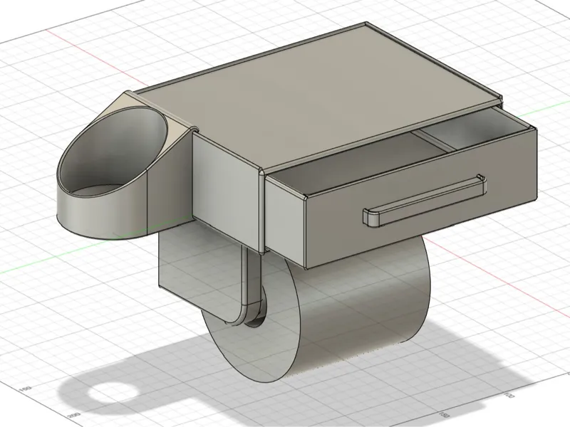 Practical toilet paper holder with drawer