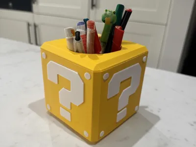 Question Block Pen Holder