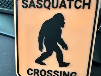 Sasquatch crossing sign