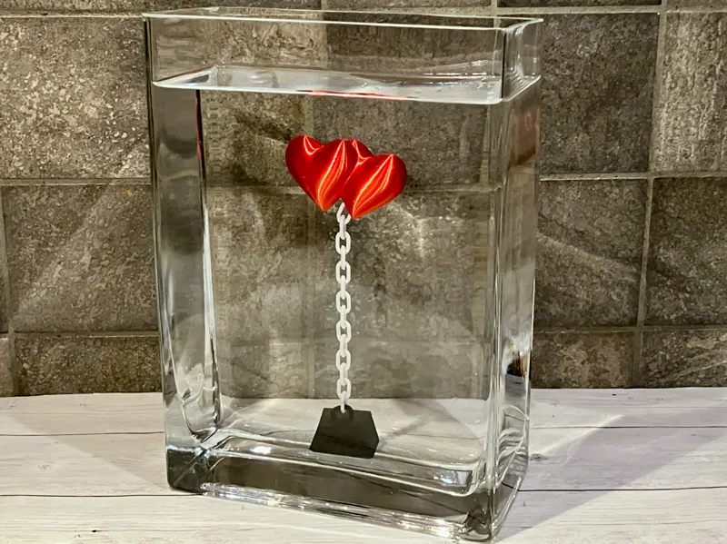 Floating Heart - Decoration for Acqurium or Vase 
