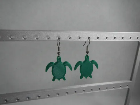 Sea Turtle earrings view 2