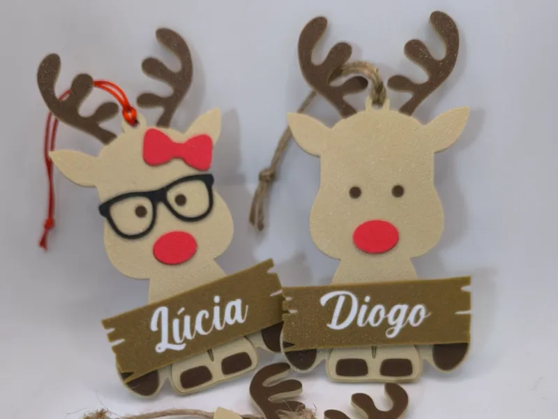 Christmas reindeer ornament