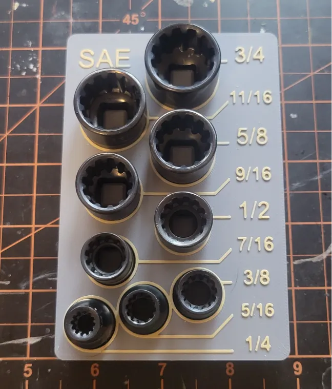 SAE gridfinity socket