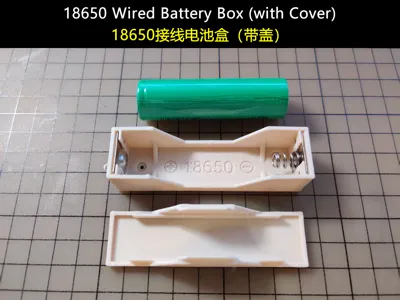 18650 Wired Battery Box (with Cover)