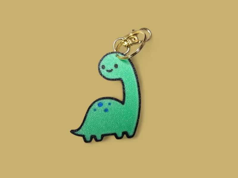 Cute Brontosaurus Keychain