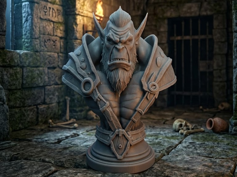 Busto di Orco ispirato a Warcraft