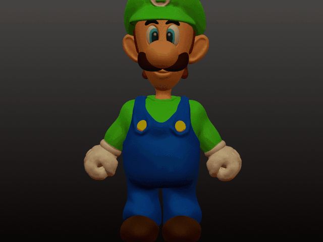 Luigi Sculpture Character