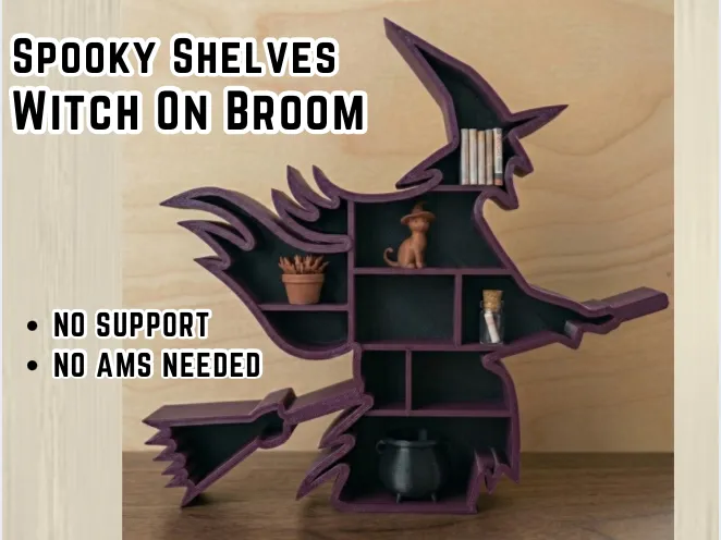Spooky Shelves_Witch on Broom