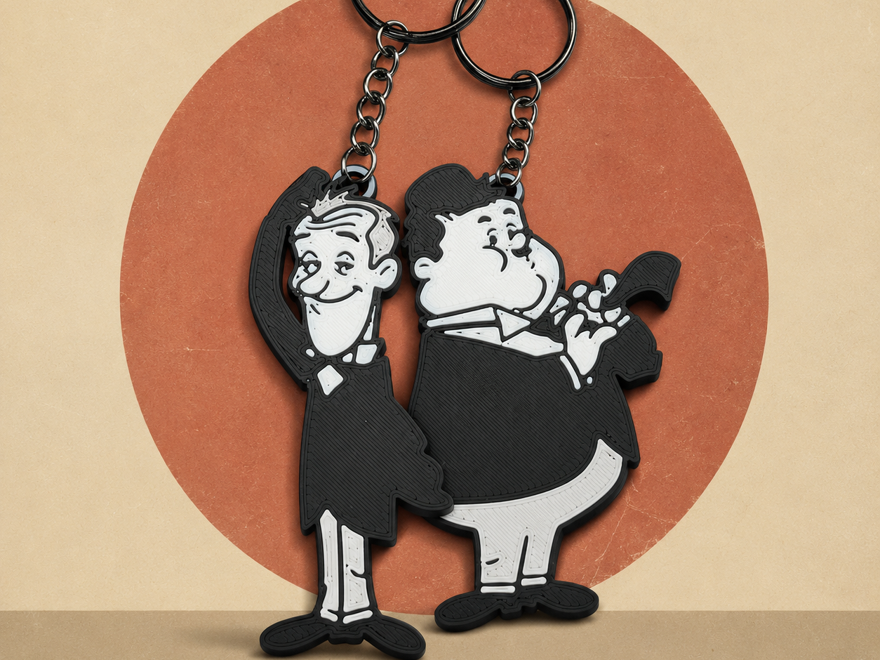 Stanlio & Ollio keychain