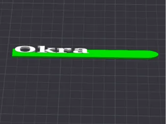 Okra Garden Marker