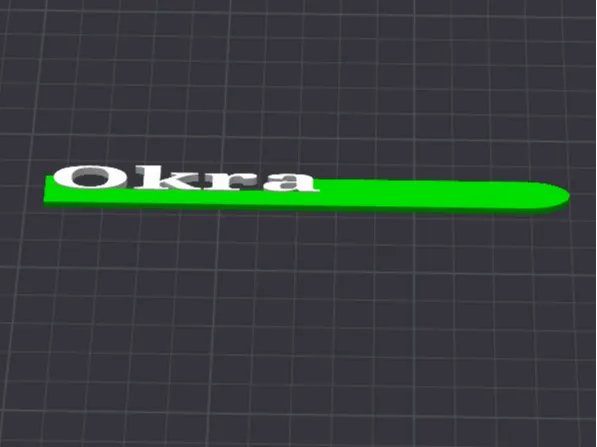 Okra Garden Marker