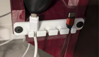 USB cable holder for four