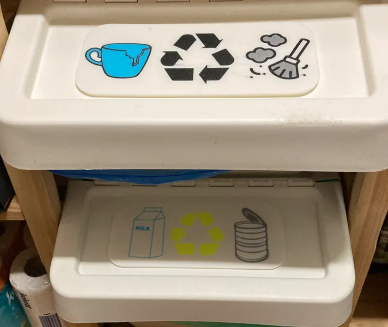 Schilder Mülleimer Ikea SORTERA