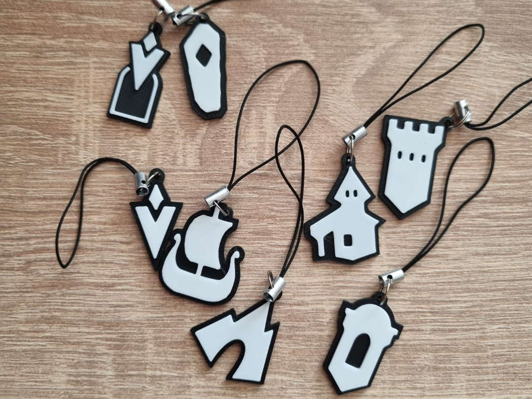 Skyrim Map Keychains