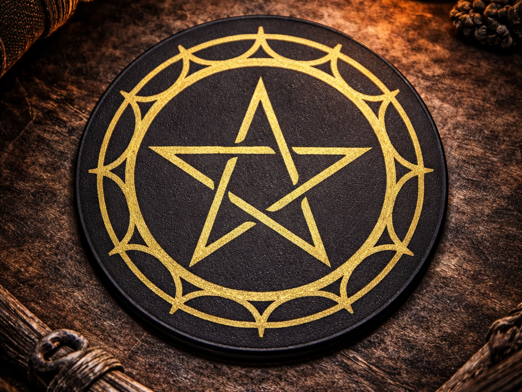 Arcane Sigil Coaster – Dark Fantasy Magic Seal