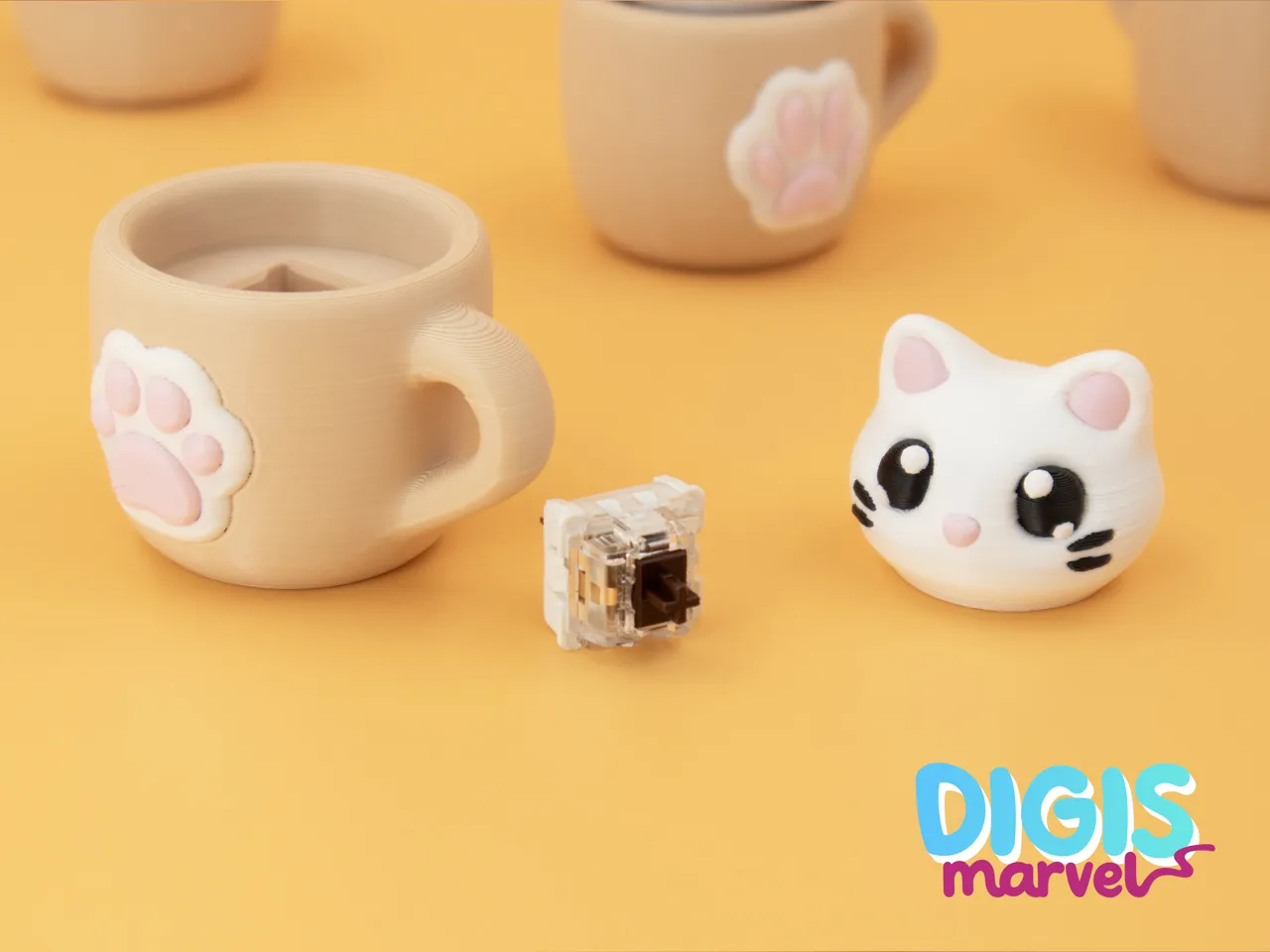 Cat and Mouse Mellow Clicky Cups view 3