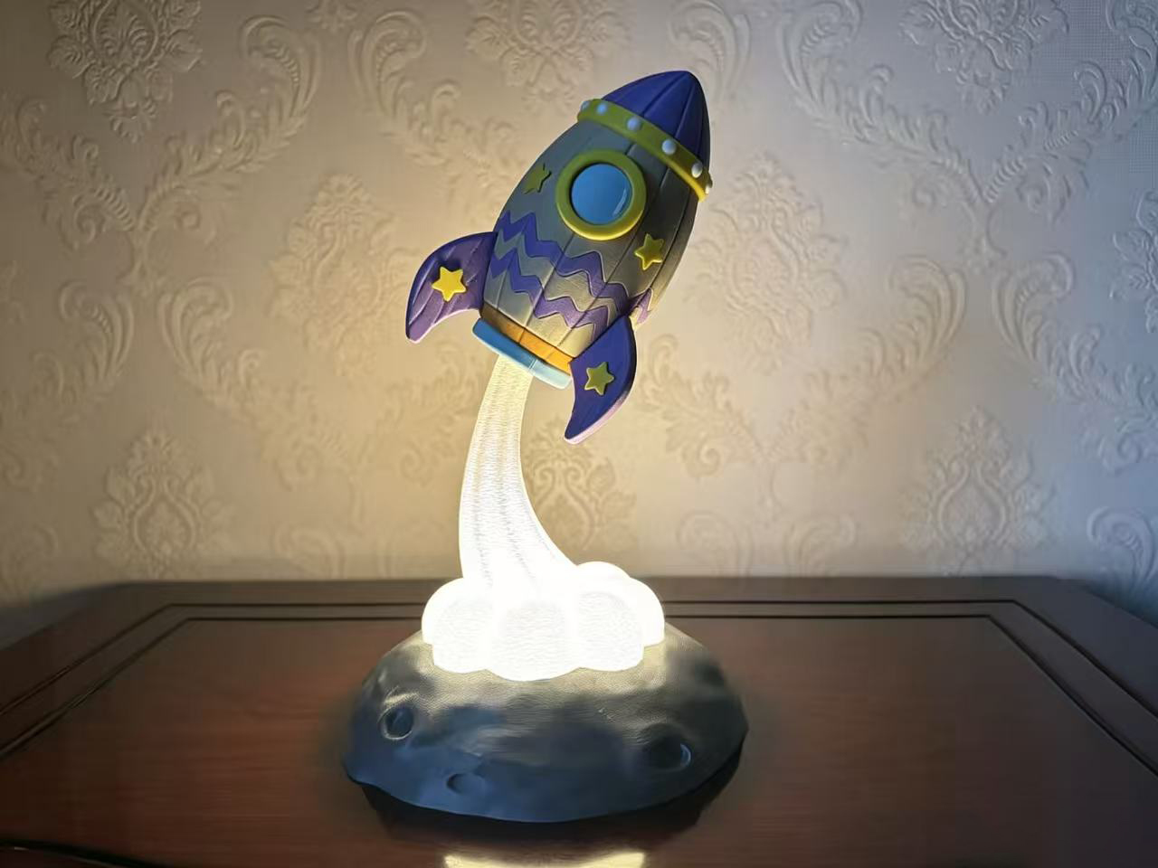 木桶小火箭 香薰小夜灯