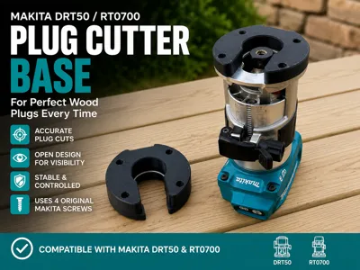Makita DRT50 / RT0700 plug cutter base