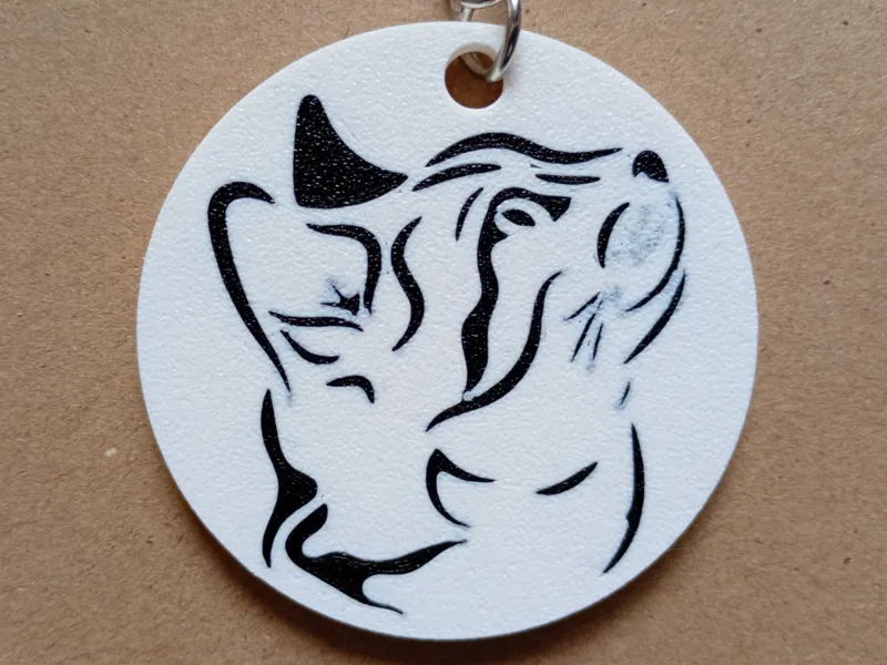 Keychain – Tribal Tattoo Style Cat