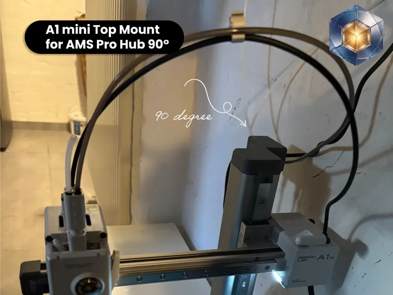 A1 mini AMS 2 HT Hub Top Mount Bracket (90°)