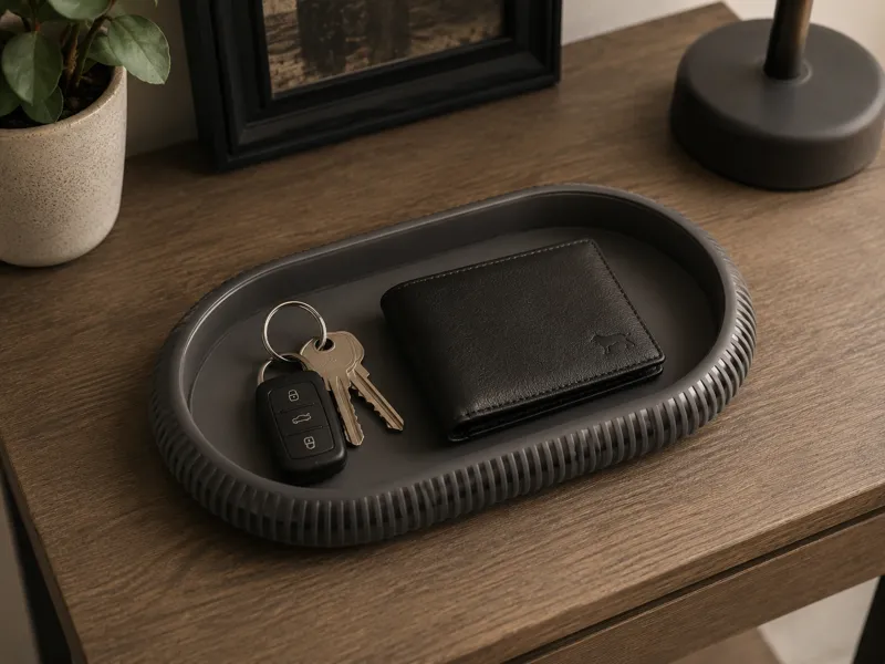 Modern Ribbed Catch-All Tray