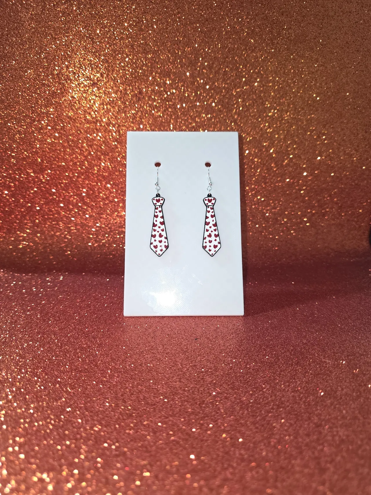 Love tie earrings view 2