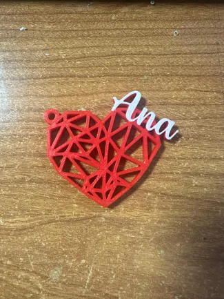 Llavero Corazón Editable / Editable Heart Keychain