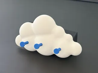 3D Cloud - Wolkenförmiger Kleiderhaken 