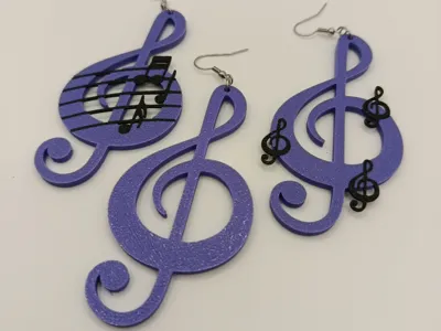 TREBLE CLEF EARRINGS 