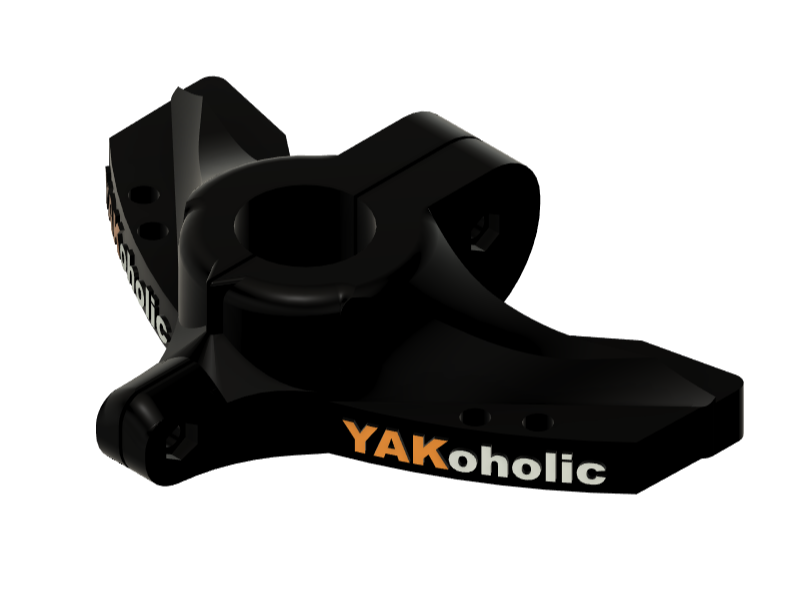 Trolling motor steering for kayak in two part A &B