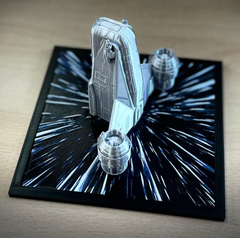Mandalorian Razor Crest in Hyperspace