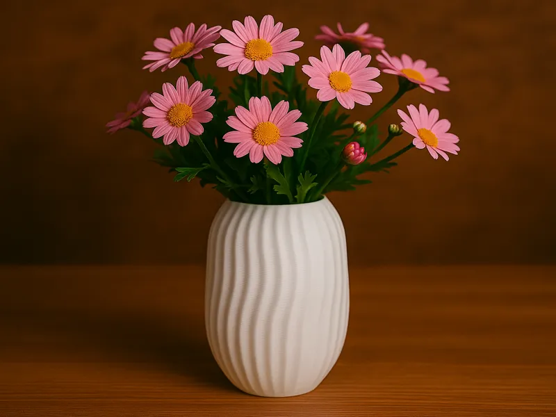 Modern Ripple Vase - Spiral Mode