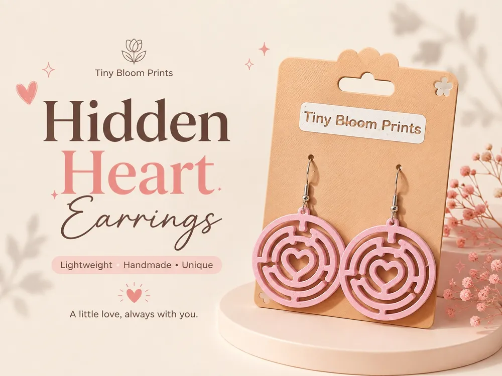 Pendientes: Hidden Heart Maze Earrings. Referencia del modelo original.