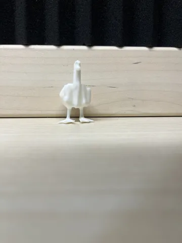 Modelo para impresión 3D: Middle Finger Goose — vista de referencia 2