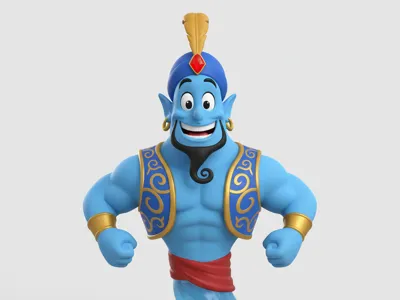 Genie of the Lamp Statue - Aladdin