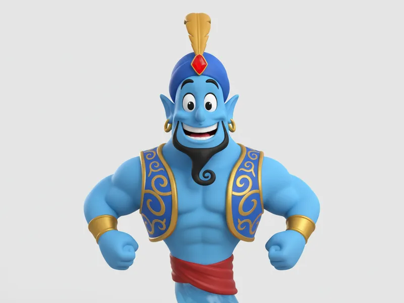 Statua Genio della lampada - Aladdin