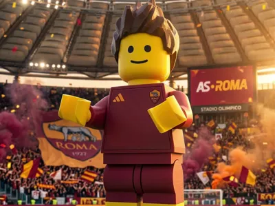 Brick MegaFigure – AS Roma 25/26 Home + Legs