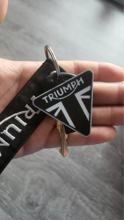 Triumph motorcycle keychain