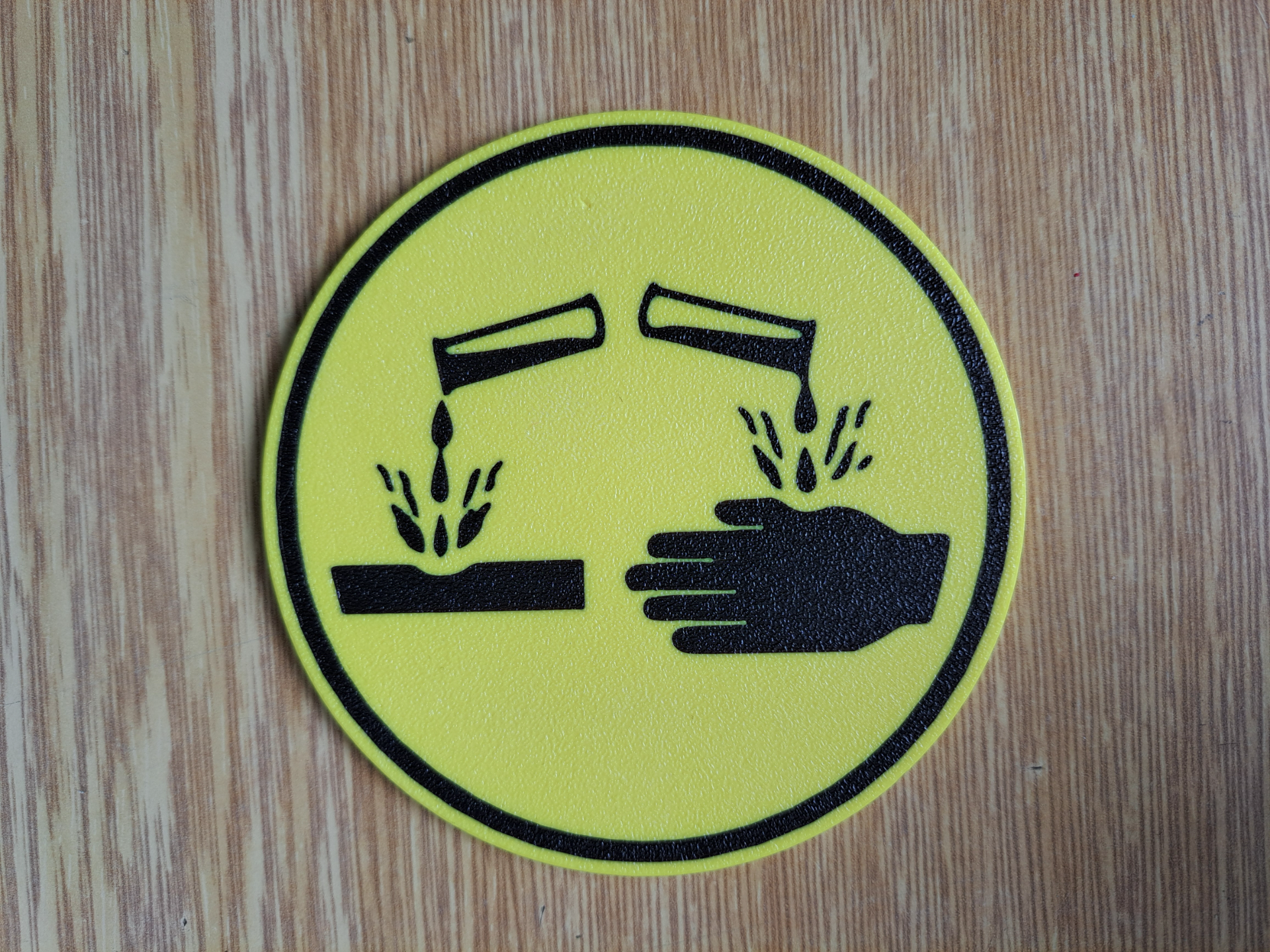 Warning Sign Coaster #09 – Corrosive