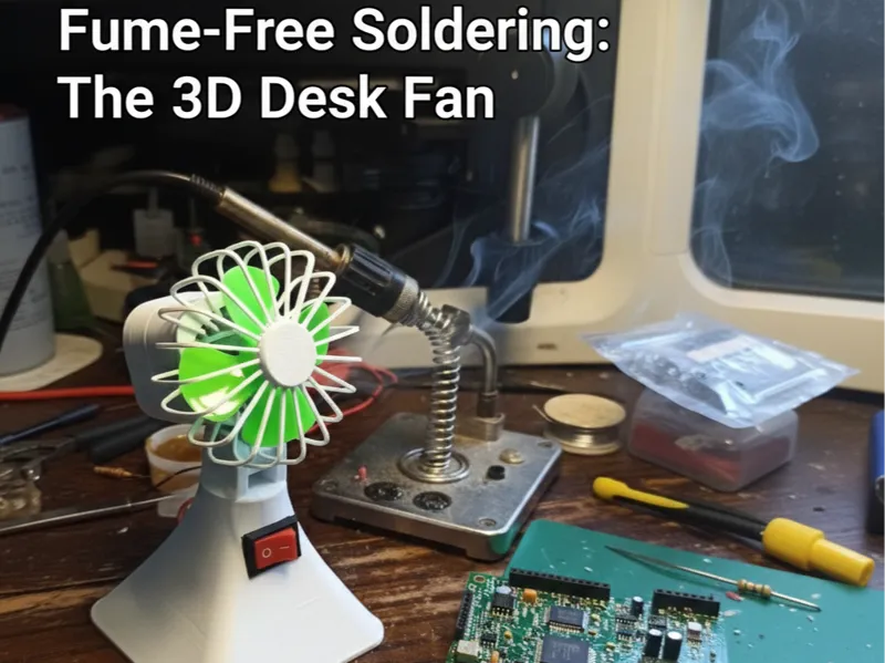 Fume-Free Soldering: The 3D Desk Fan