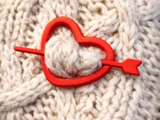 Heart shaped shawl Pin - Brooch